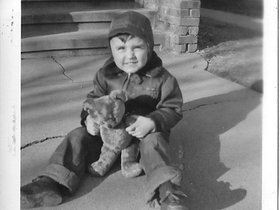 1953 March - Dave & teddy.jpg
